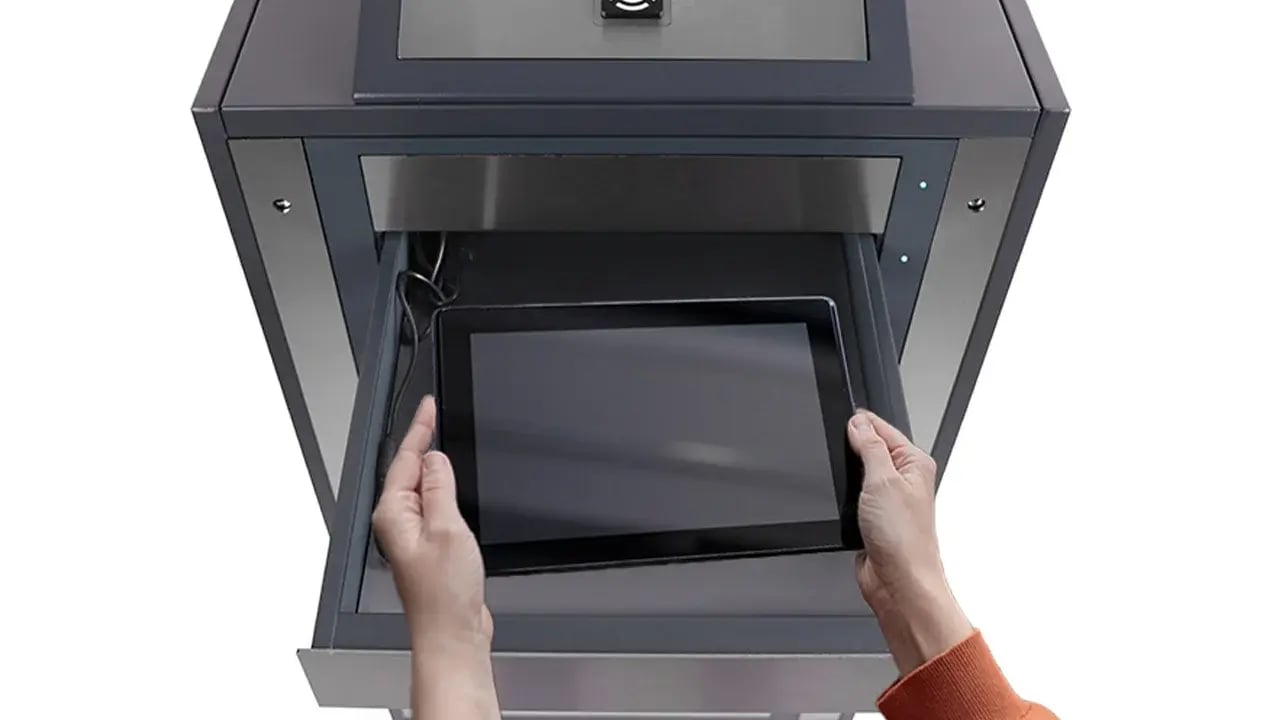 locker-with-tablet-with-hands