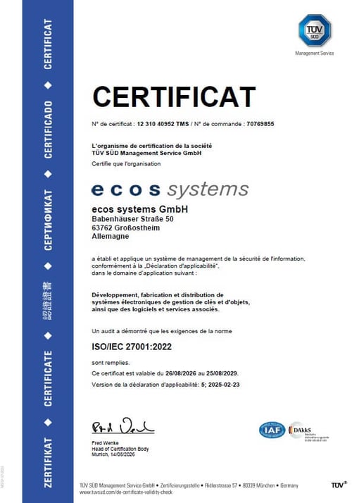 ISO 27001 certificat 2026
