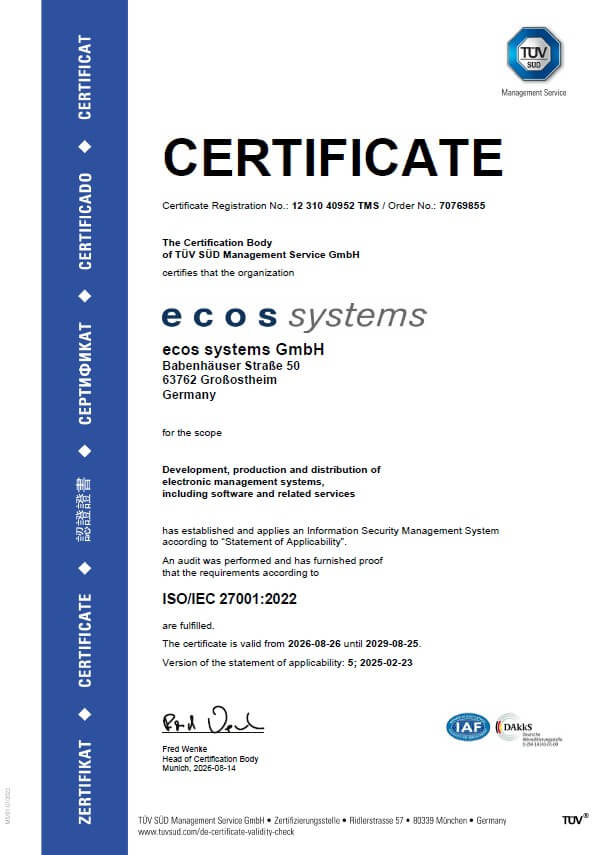 ISO 27001 certificate 2026-1