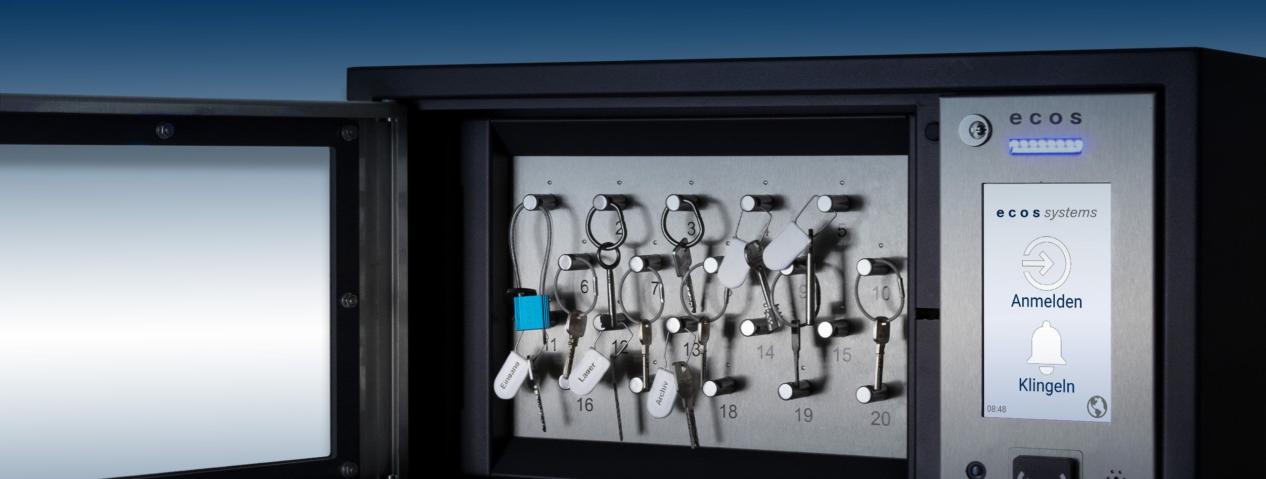 Elektronische Schlüsselschränke für Raumschlüssel, Fahrzeugschlüssel und Kundenschlüssel