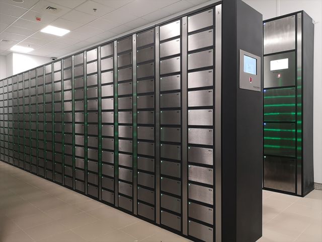 ecos electronic locker system for the management of personal valuables