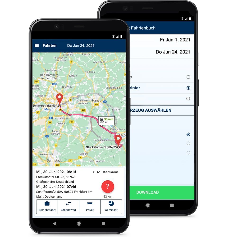 Das smarte Fahrtenbuch auf Ihrem Smartphone
