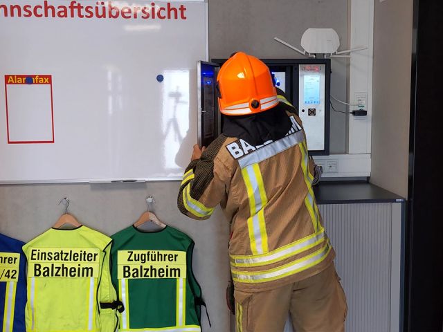 fire brigade balzheim in action at the ecos key cabinet