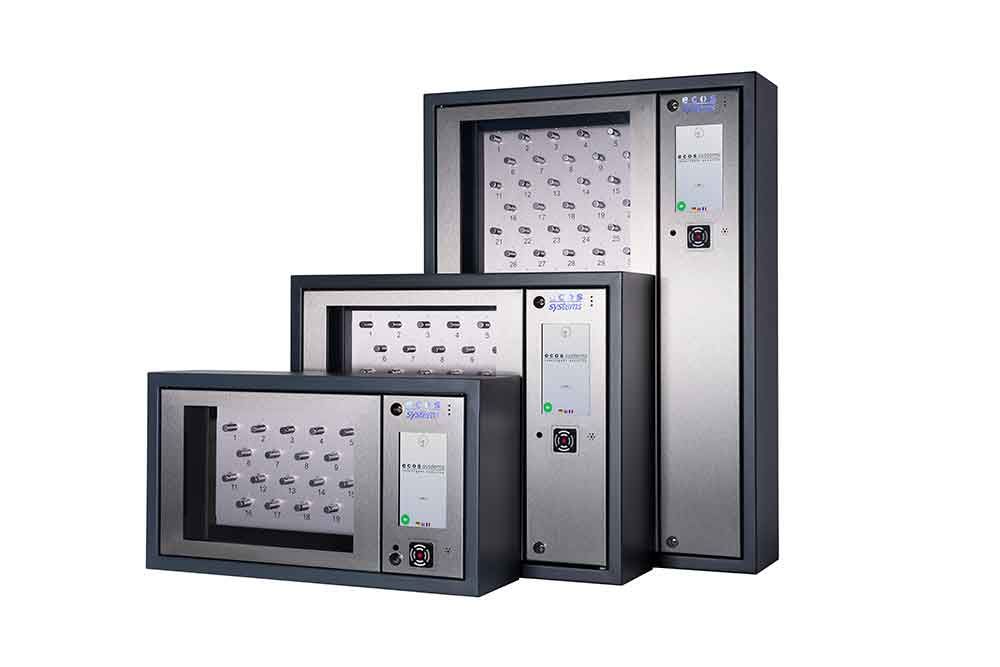 electronic key cabinet of 3 different sizes from ecos systems