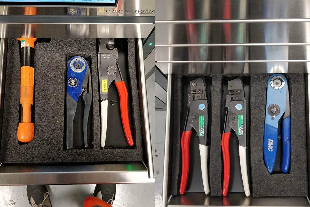 Management of tools with ecos drawer compartment system